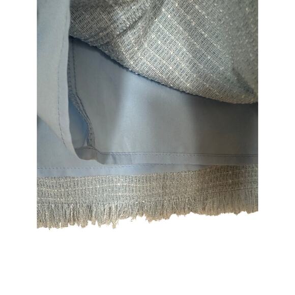 Medium Light Powder Blue Unique Tweed Mini Shift Office Siren Dress Classic Work - Picture 7 of 13